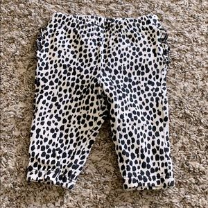 Old Navy black and white baby girl pants